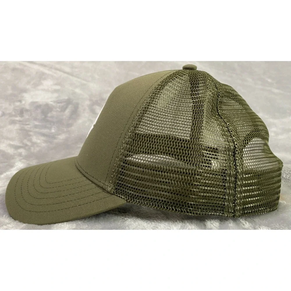 Rivian Automotive Compass Snapback Hat Men OSFA Olive Green Mesh Trucker Cap